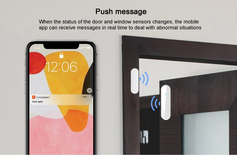 ZigBee – capteur de porte/fenêtre intelligent, détecteur d'ouverture/fermeture de porte magnétique indépendant, vie intelligente