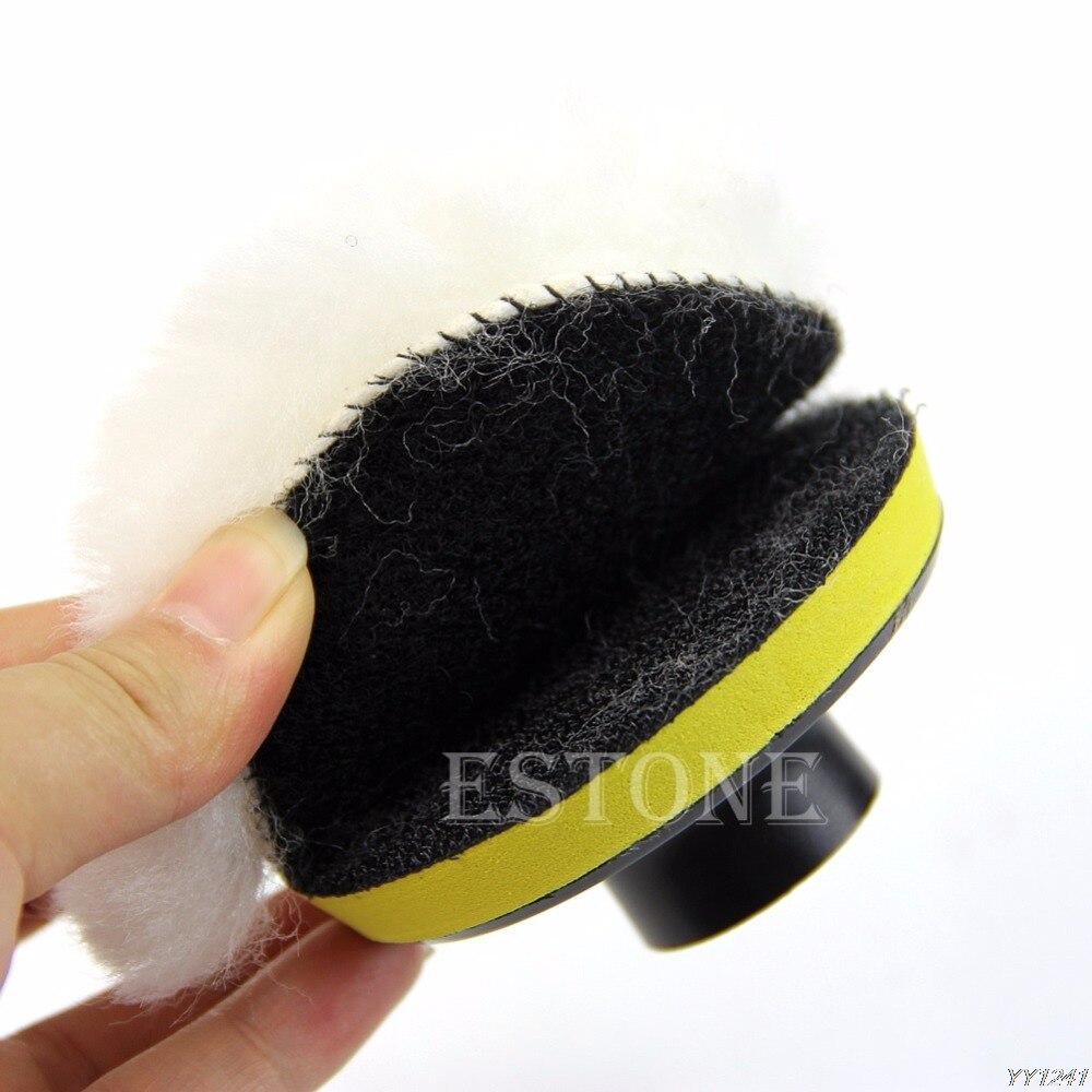 7Pcs 3'' Buffing Pad Auto Car Polishing Wheel Kit Buffer + M10 Drill Adapter