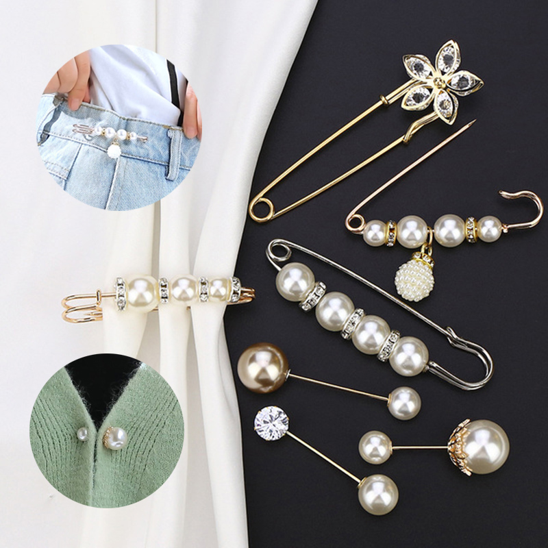Broches de Cuentas grandes para ropa de mujer, Pin de solapa de perlas, broche de vestido, pines, insignia, accesorios, barato, novedad