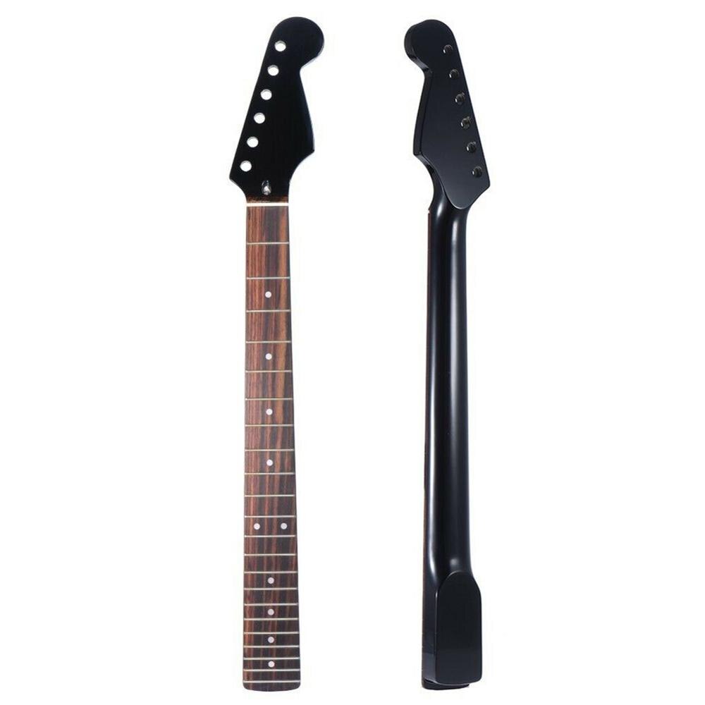 22 Frets Electric Guitar Replacement Black Maple Neck Rosewood Fingerboard For Strat ST Stratocaster Guitar Parts Accessories