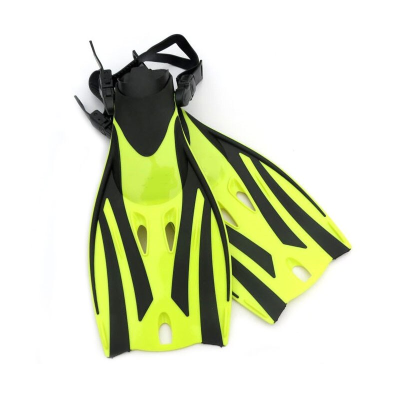Verstelbare Kids Zwemmen Vinnen Snorkel Voet Flippers Jongen Meisje Duiken Vinnen Beginner Water Sportartikelen Schoenen Duiken Flipper: YELLOW / L(EUR 32-36)
