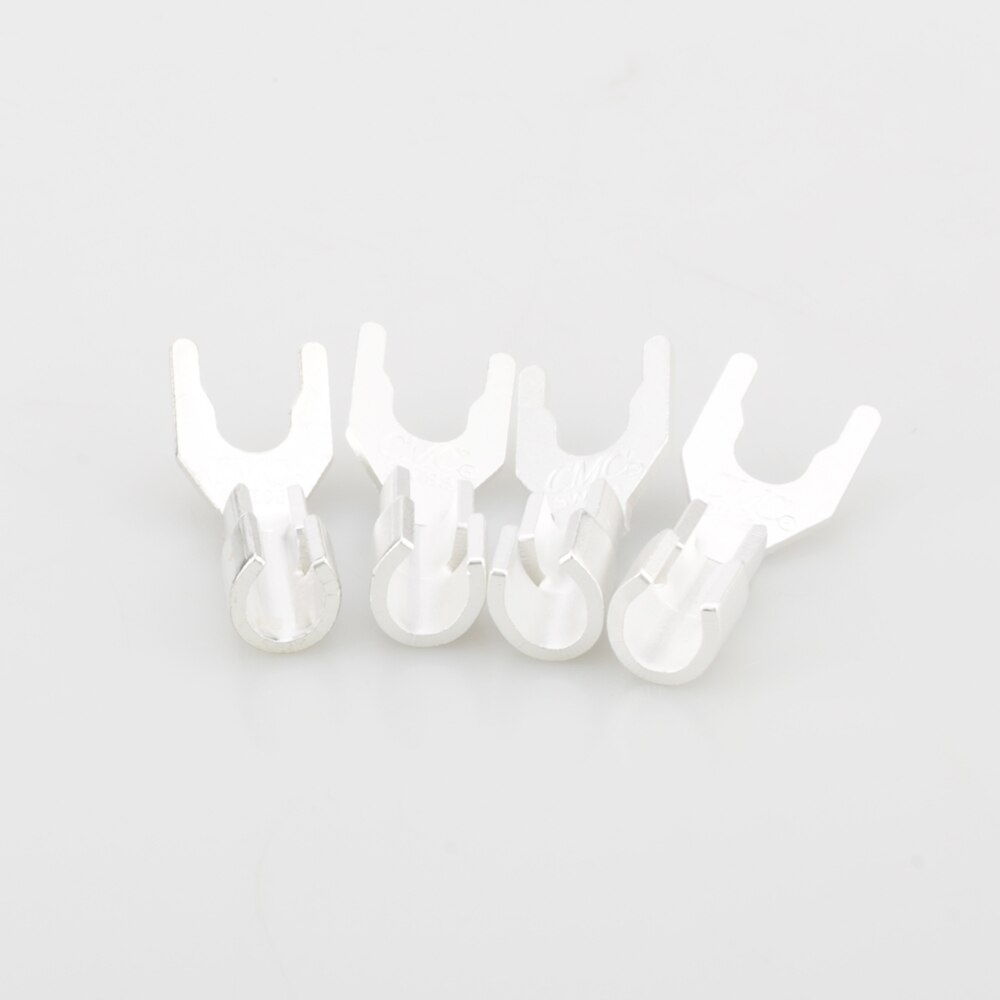 Silver Plated Spade Plug Speaker Cable Spade Plug Terminal HIFI Speaker cable Spade Plug