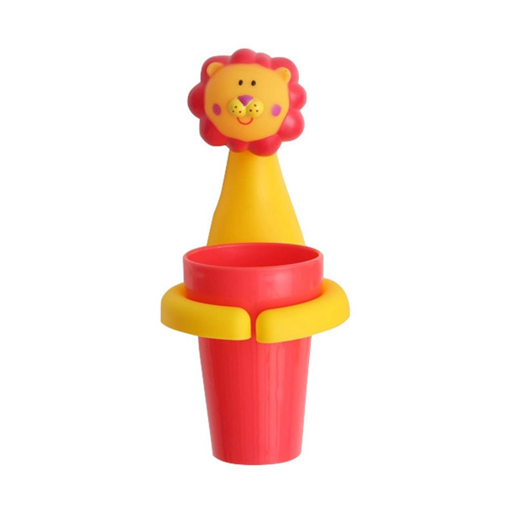 Kreative Saugnapf Zahnbürste Halfter Baby freundlicher freundlicher Zahnbürste Saugnapf Nette Ebene Giraffe Schwein Zahn Pflege Tasse: Löwe