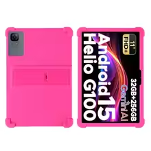 For DOOGEE Tab E3 11-inch Tablet 11inch Android 15 Case Coat Shockproof Cover Soft Silicon Stand Protective Shell: Pink