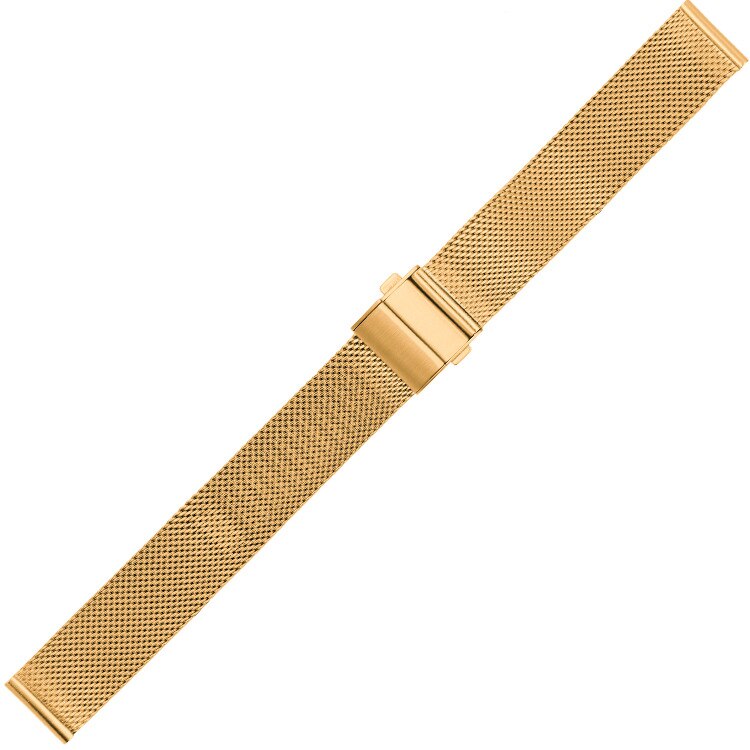 Bracelet de montre tissé en acier inoxydable à libération rapide, 16mm 18mm 20mm 22mm bracelet de montre universel milanais bracelet de montre: Rosegold / 18mm