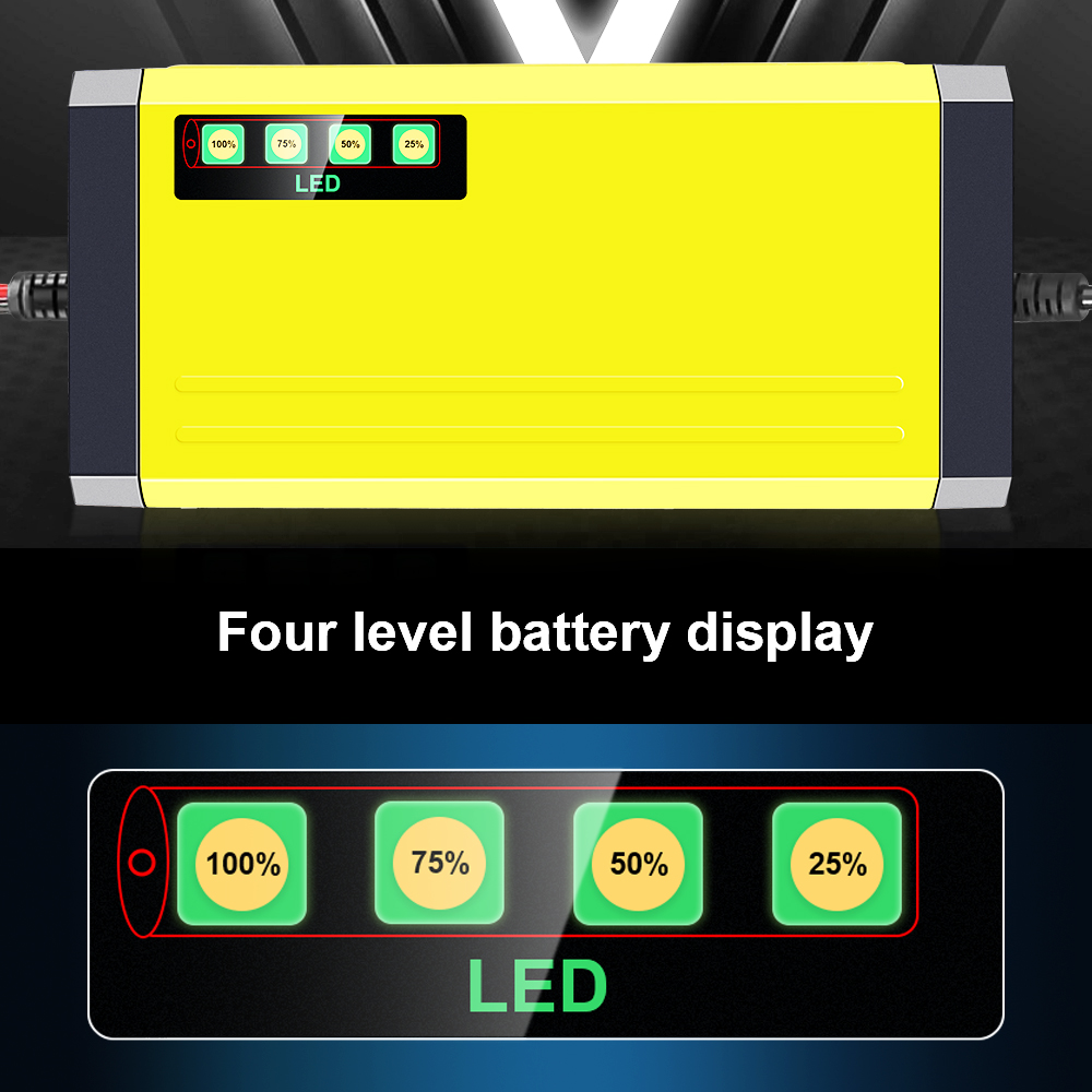 Led Display Auto Acculader 12V 2a Moto Truck Acculader Nat Droog Lood Zuur Accu 220V Power Puls Reparatie Lader