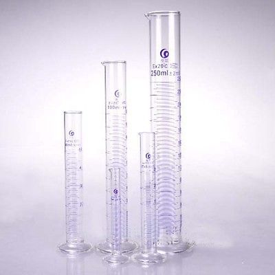 100 Ml Afgestudeerd Labrotary Glas Vloeistof Mearsuring Cilinder Met Uitloop