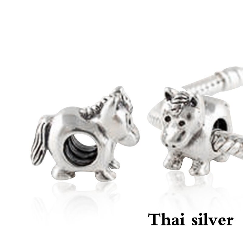 NEUE Thai Silber Retro Weihnachten Baum Schneeflocke Bär Eule Blume Liebe Perlen Clip Charme Original Begrenzte Edition Schmuck: PDLLW0455