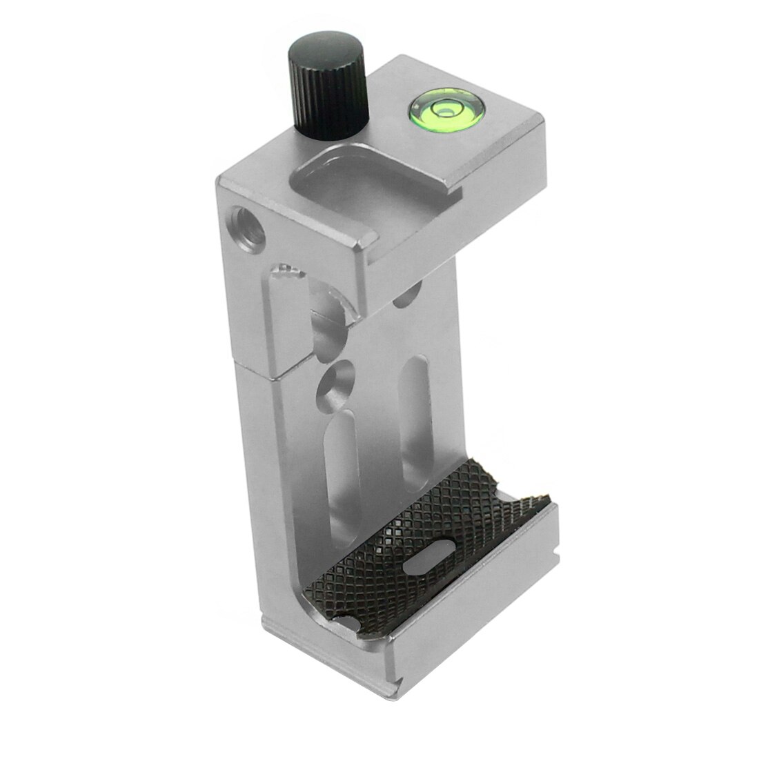 BGNing XJ-8 Phone Clip Tripod Head Bracket Mobile Phone Holder for Flashlight Microphone w/ Spirit level Cold Shoe Mount Adapter