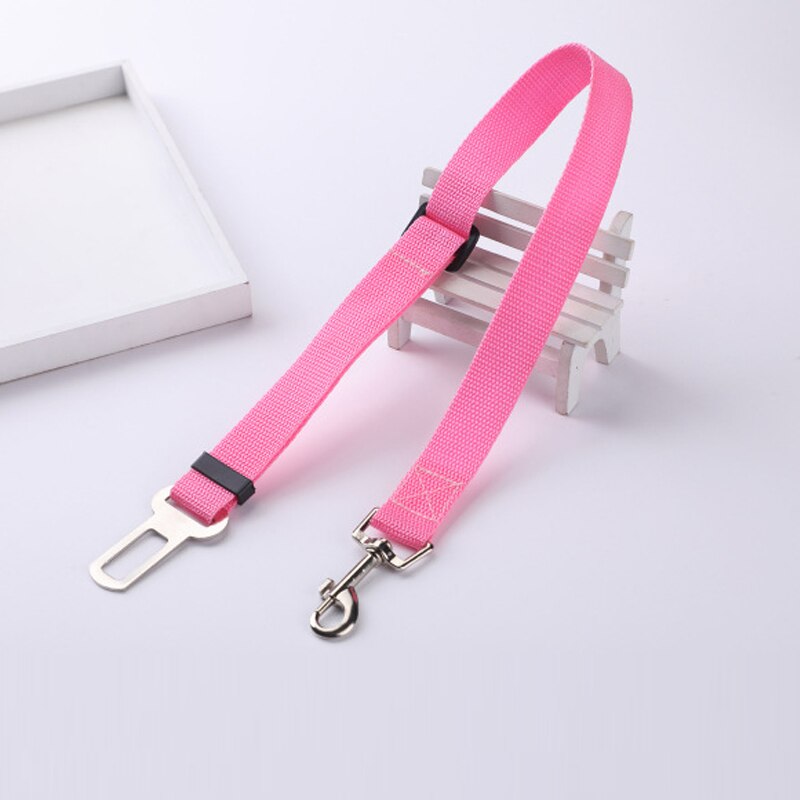 Pet Hond Kat Autogordel Hond Harnas Verstelbare Harnas Lead Leash Bulldog Voor Mutil Type Hond Of Kat: Roze