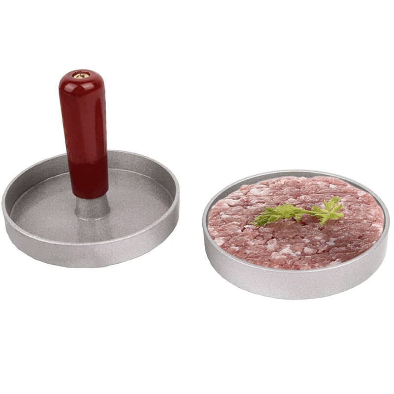 Iyounice hamburgerpress rund form aluminiumlegering 11.9cm hamburgare kött nötkött grill hamburgare press biffmaskin form kött verktyg
