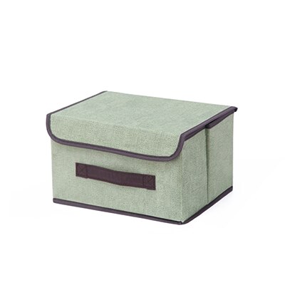 Home Fabric Folding Storage Boxes Foldable Multi-purpose Clothing Storage Boxes Portable Non-woven Dust-proof Stocked Box Underw: Green