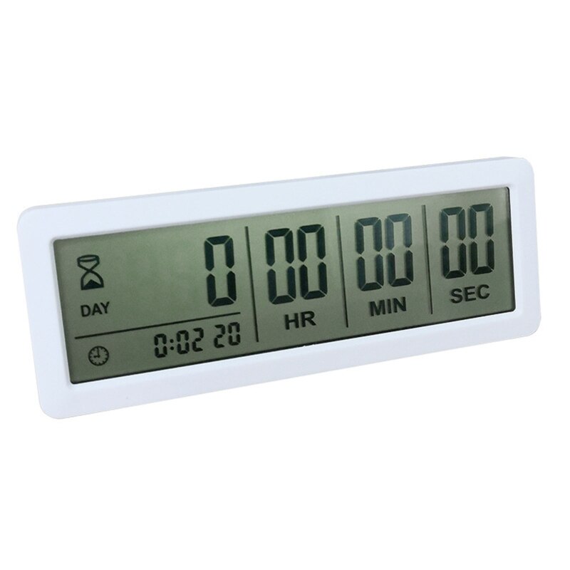 LED Countdown Clock Digital Timer 999 Days Retirement Reusable Clock Vacation Timer Wedding Countdown for Indoor: White