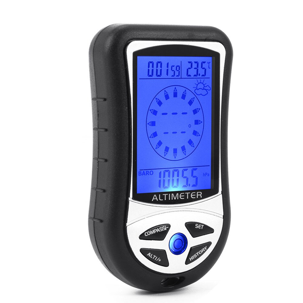 8-in-1 Elektronische Höhenmesser Mini Hand-halten Multifunktions Höhenmesser LCD Höhenmesser Tragbare Barometer Elektronische Höhenmesser