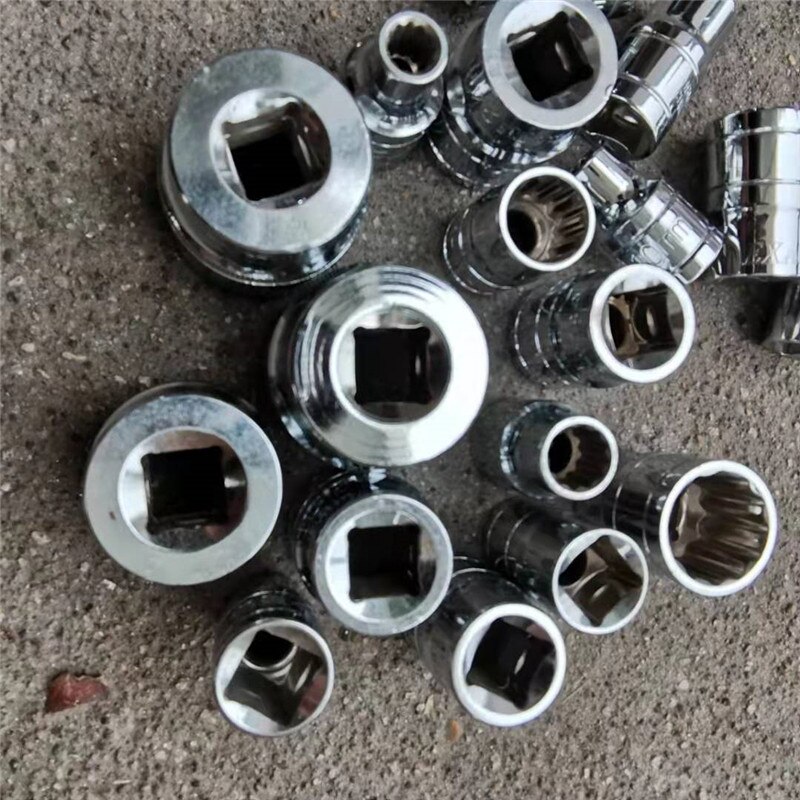 1/2" 12-point Socket Bit Ratchet Wrench 12pt Square Drive Mirror Socket 12 Angles Plum Blossom Sleeve Hand Tool Kit 8-32mm