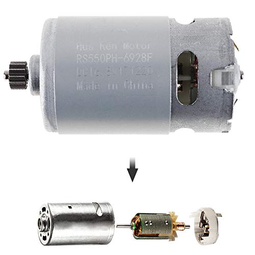 Motor RS550 de 9/12 dientes, 12V, 16,8 V, 18V, 21V, 25V, eje de 3mm para taladro de carga inalámbrica, destornillador