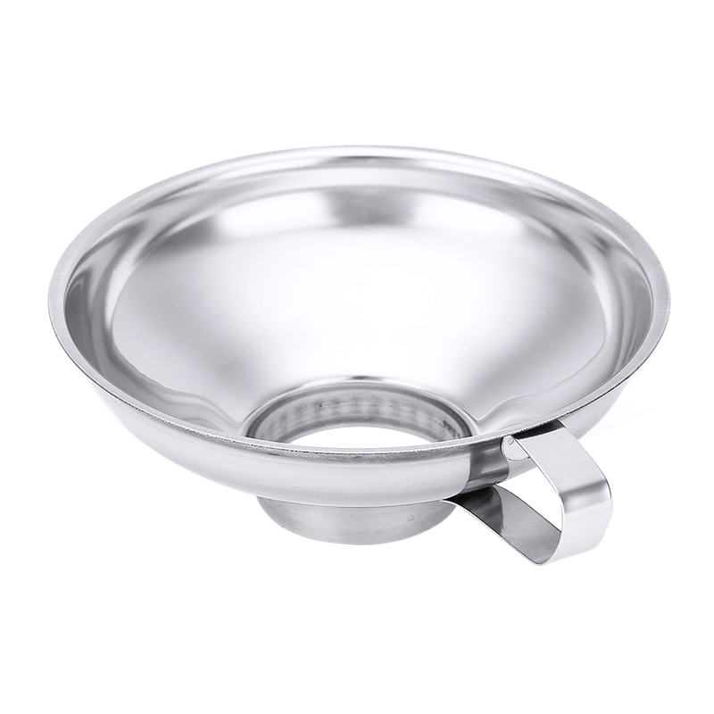 5.7inch Wide Mouth Funnel Stainless Steel Jar Funnel Tool Large With Handle For Kitchen Beans Jar Preserve Pour Transfer Gadget