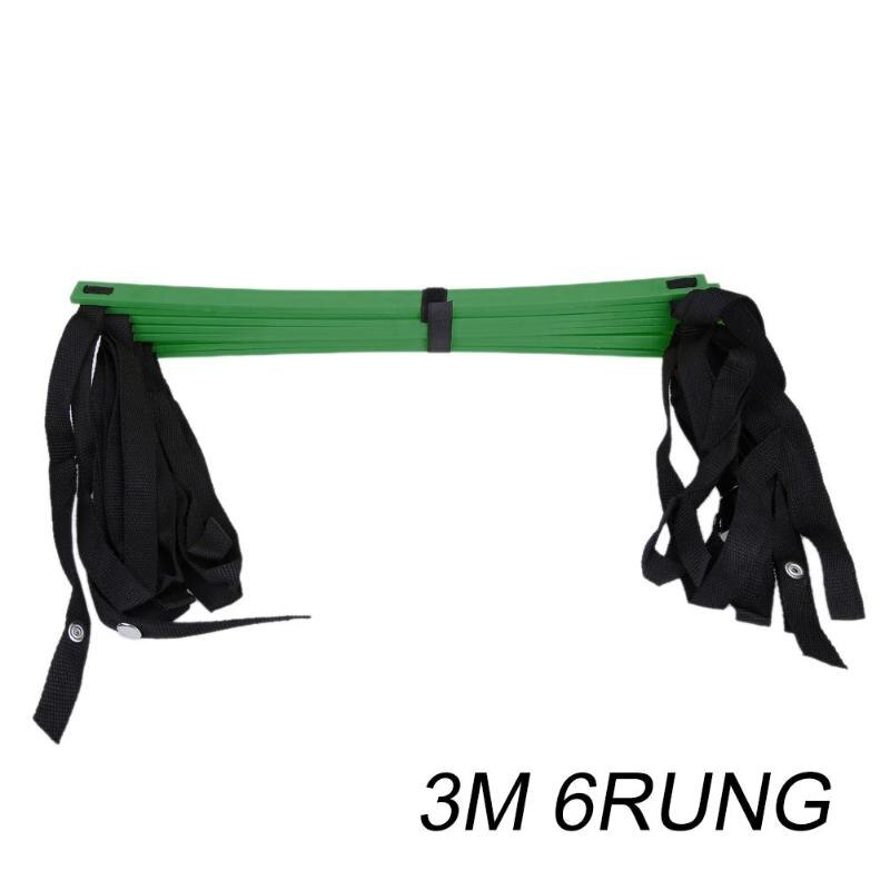 4/6/7/9/12/14 Rung Nylon Straps Agility Training Ladders Soccer Football Speed Ladder Training Stairs Fitness Equipment: green 6Rung