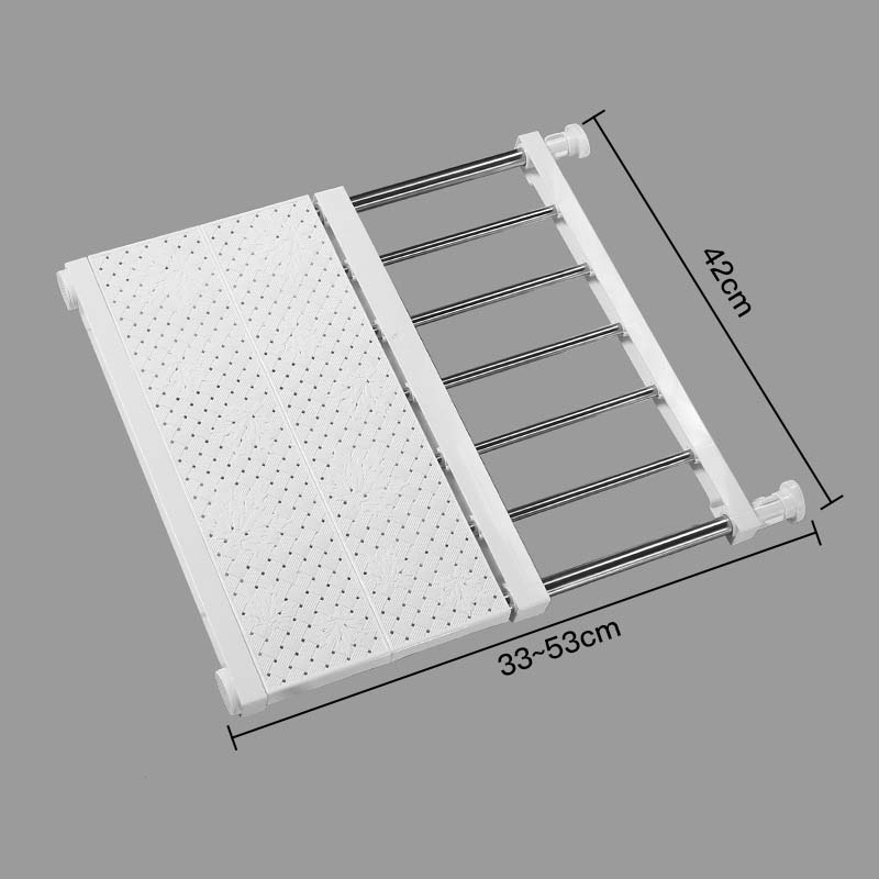 Closet Dividers Shelf Drawer Dividers Expandable Separator Nail-Free Storage Rack Shelf for Kitchen Bathroom Wardrobe: Navy Blue