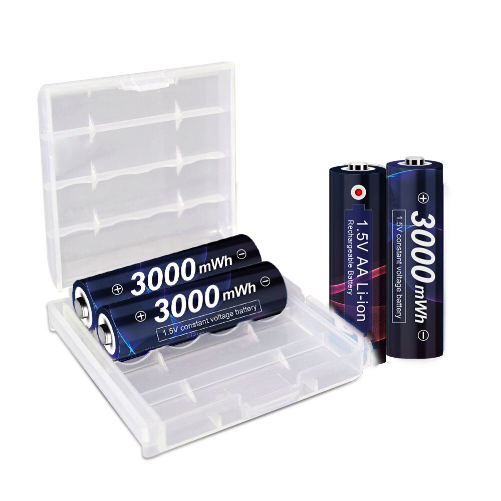 Ajnwnm 1.5v aa lithium genopladeligt batteri 3000 mwh konstant spænding 1.5v aa batteri til fjernbetjening mus blæser elektrisk legetøj
