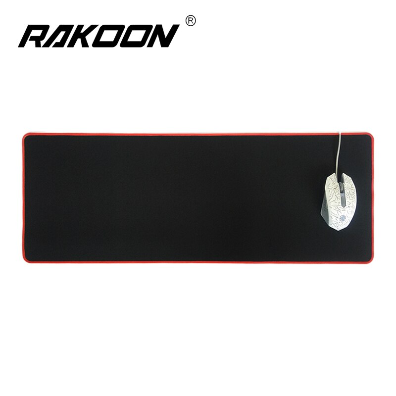 Rakoon mouse pad gaming, mouse pad grande 30*80cm preto rosto vermelho/azul/preto/verde borda de fechamento de borracha velocidade tapete do mouse para pc portátil: Red30x80cm