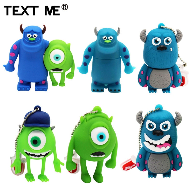 TEXT ME cute cartoon 3 colour Monster University usb flash drive usb 2.0 4GB 8GB 16GB 32GB 64GB pendrive best