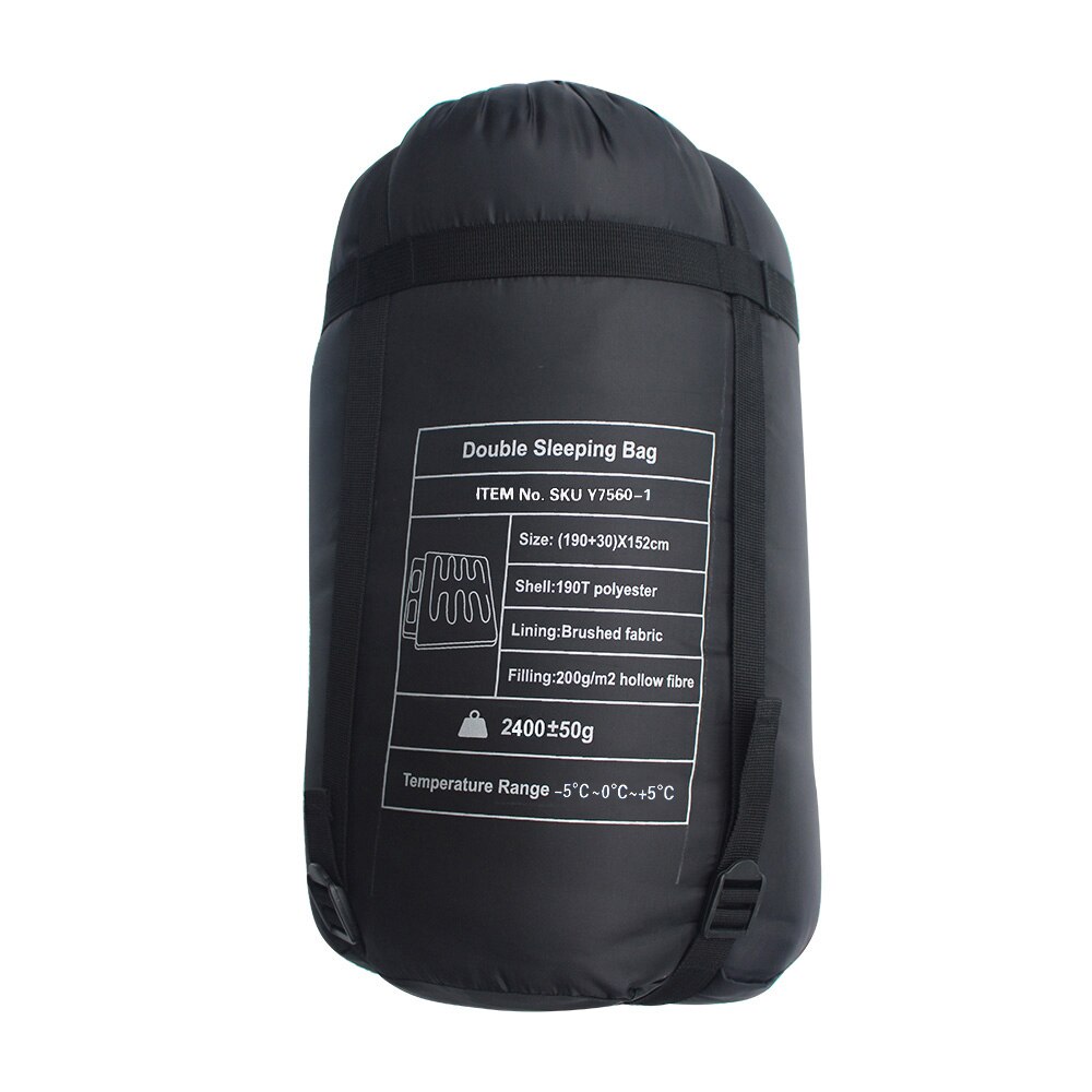 TOMSHOO-SACO DE dormir para acampar al aire libre, 2,4 KG, con dos almohadas, saco de dormir doble de compresión, equipo de Camping, turismo y senderismo