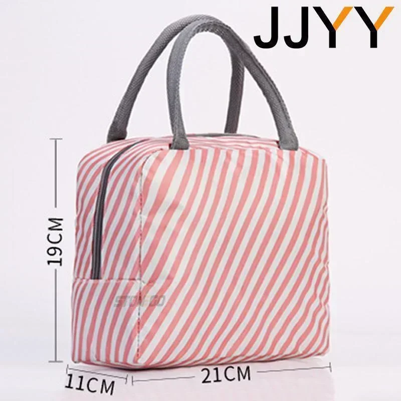 Functional Pattern Cooler Lunch Box Portable Insulated Canvas Lunch Bag Thermal Food Picnic Bag for Women Kids