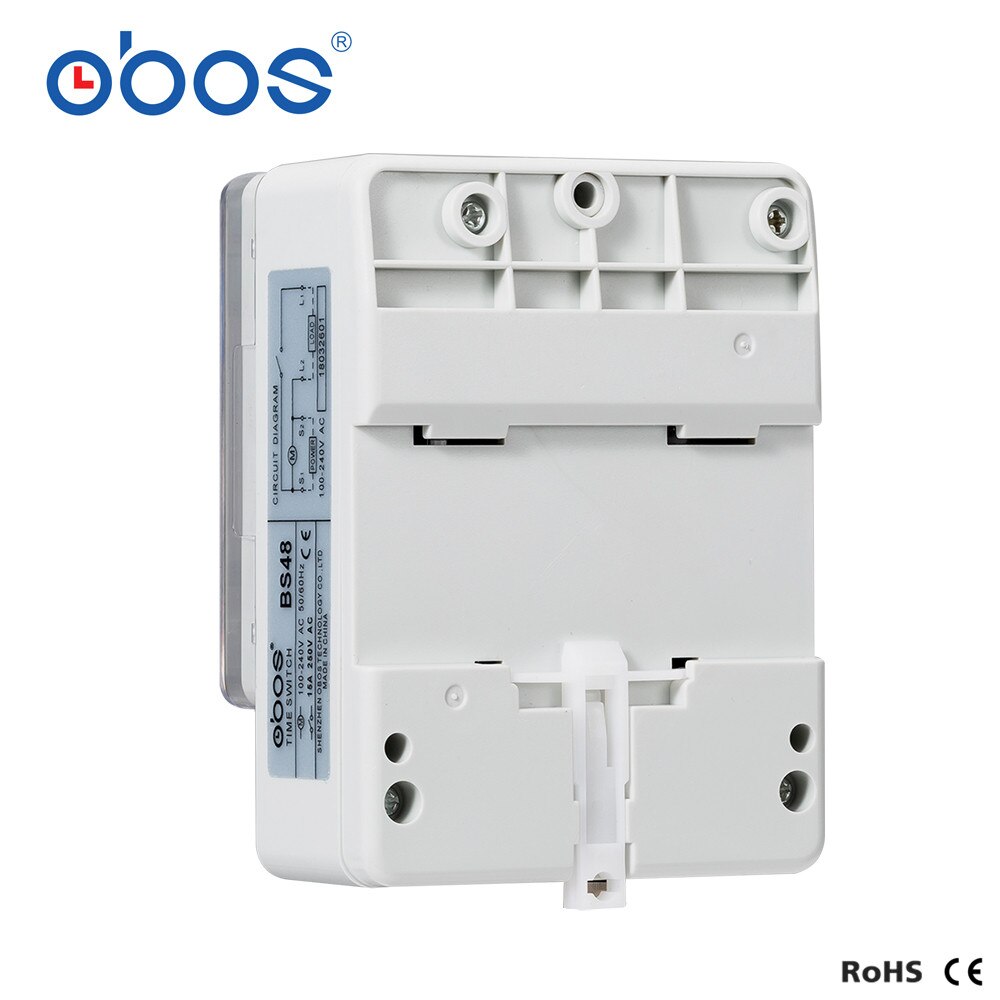 power failure memory AC100-240V timer mechanical din rail time switch with 96 times off /on time set range 15 min