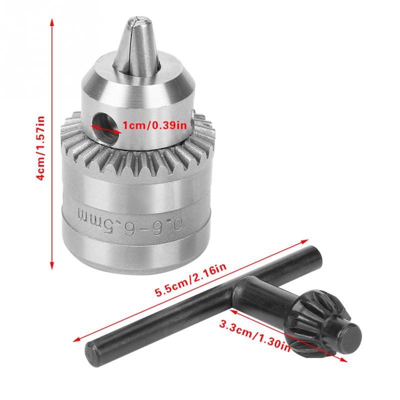 Mini portabrocas mandril de taladro eléctrico resistente al agua 0,6-6mm Mini llave tipo portabrocas con llave de Mandril para taladro eléctrico