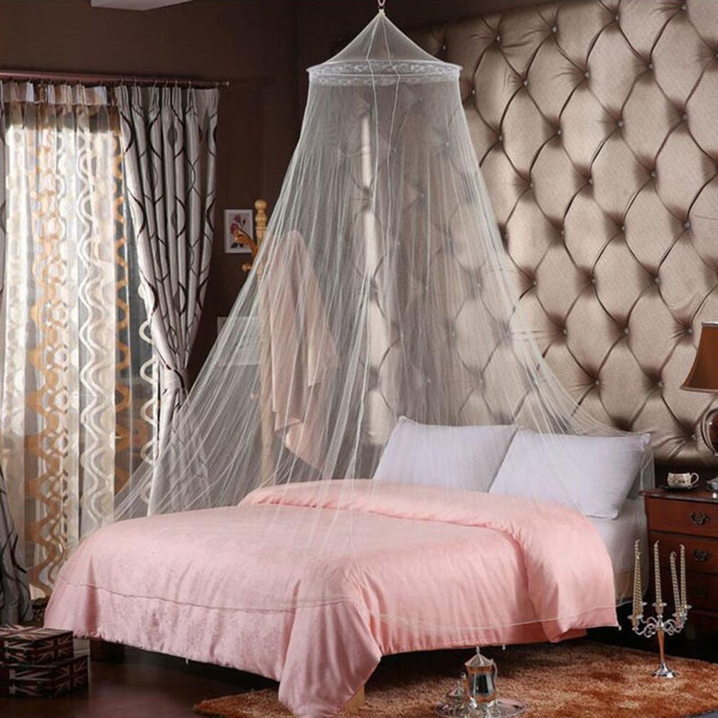 Summer Round Lace Insect Bed Canopy Netting Curtain Polyester Mesh Fabric Home Textile Hung Baby Bedding Mosquito Net