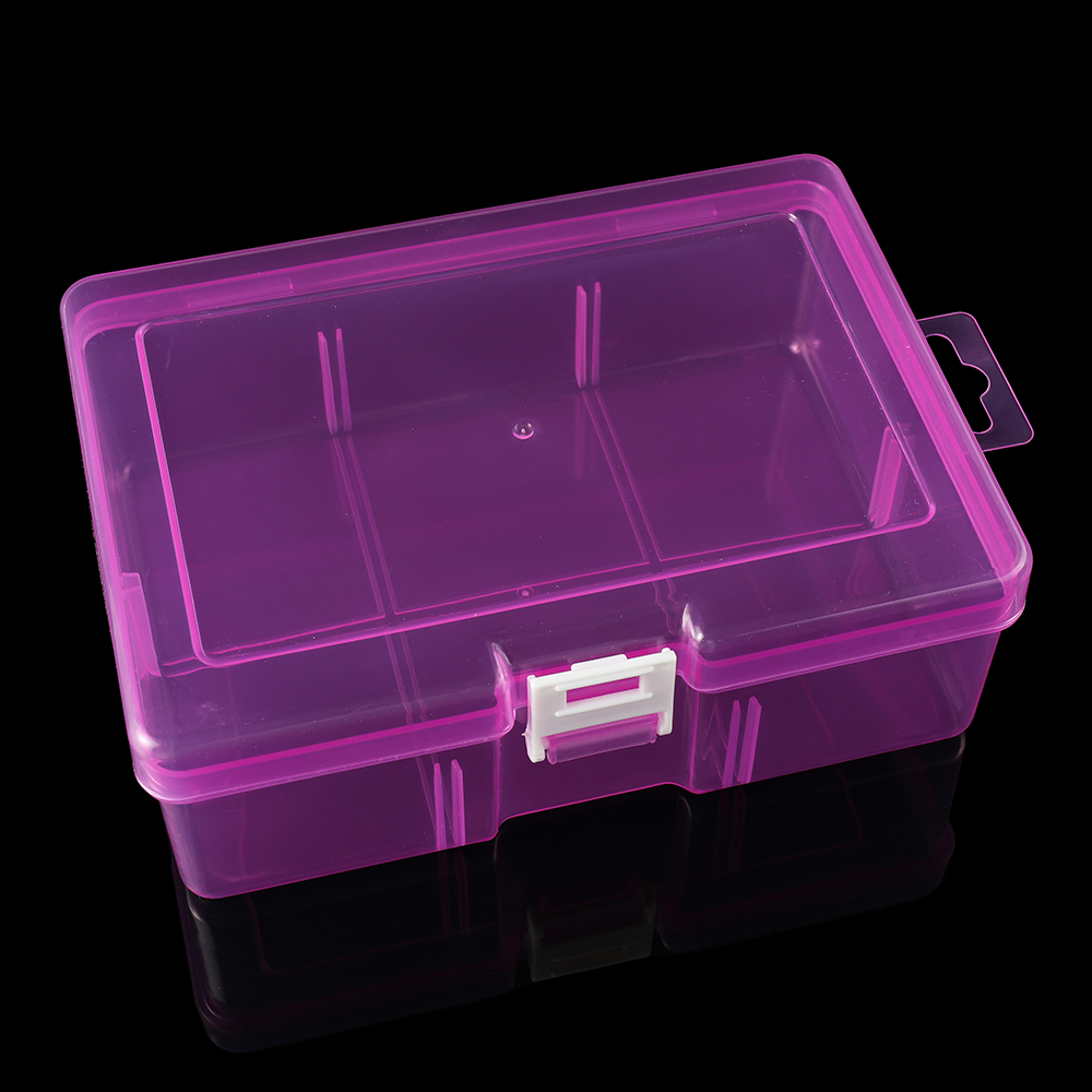 Caja de plástico rectangular transparente, cajas de almacenamiento para accesorios de joyería, artículos pequeños para manualidades de cuentas DIY, 1 Uds.: Verde