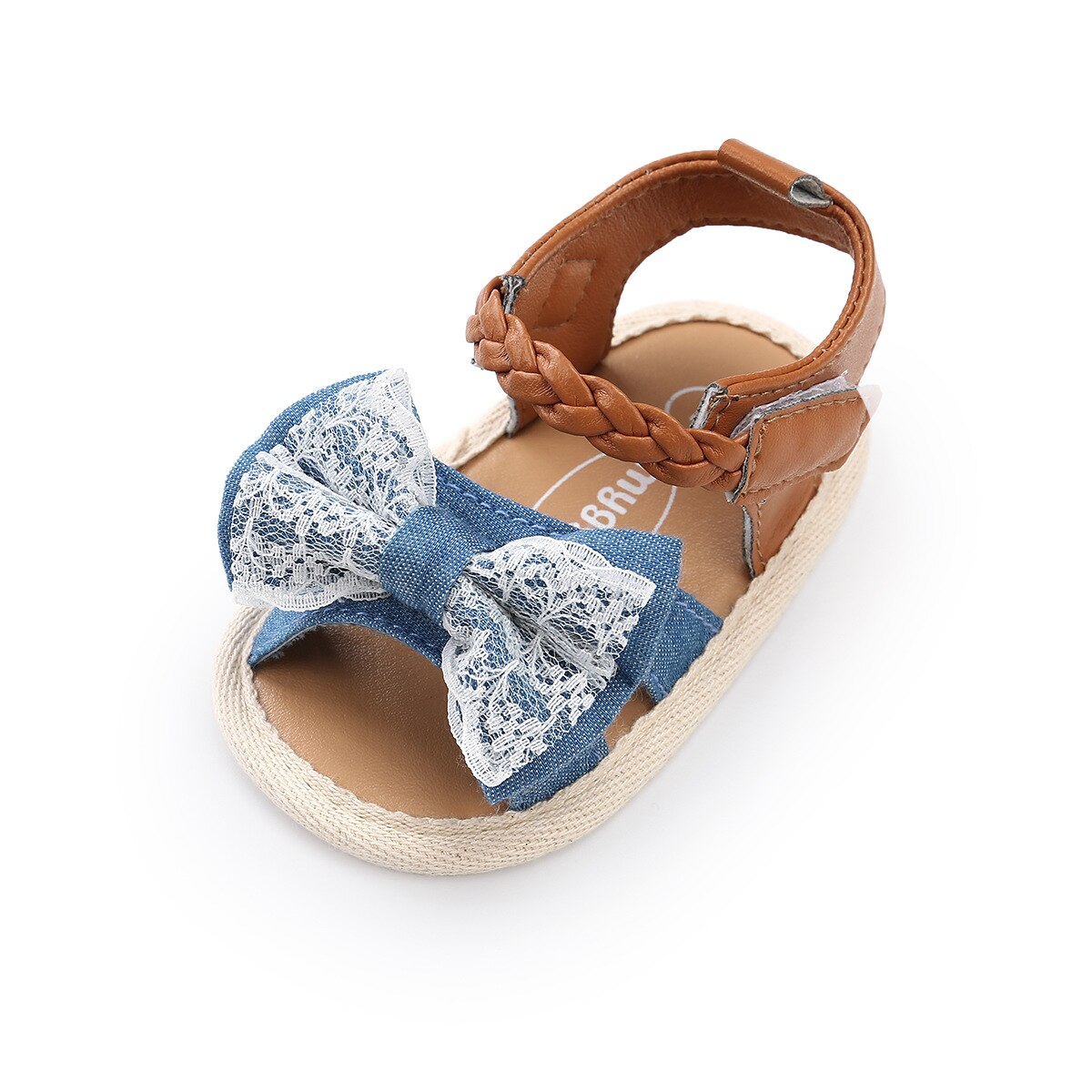 Sandales pour bébés filles, chaussures de princesse, pieds nus, 3 couleurs,: A / 3