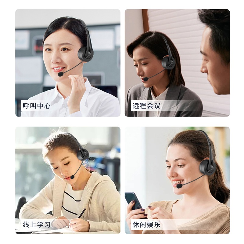 Bluetooth operator special headset single ear bilateral business wireless headset factory