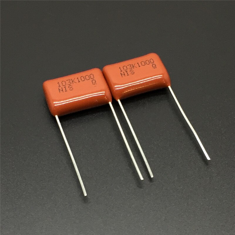 10 uds/100 Uds Japón NISSEI condensador CBB MMC 1000V 103 K 10% 0,01 uF 10nF paso = 12,5mm condensador de película de poliéster metalizado