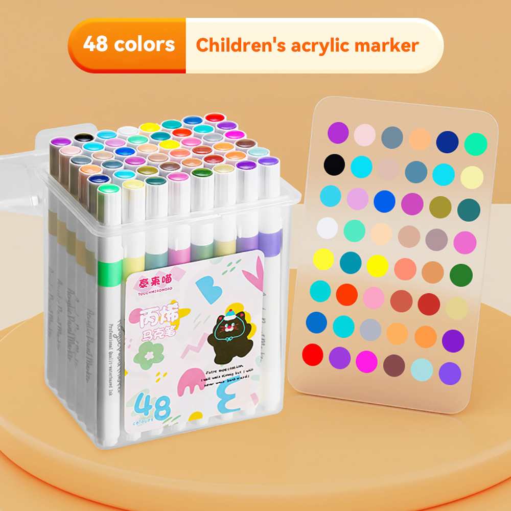 24/36/48/60/80 Farben Acryl Marker Waschbar Kunst Farbe Graffiti Farbe Stift für Kinder Keramik Glas Holz Leinwand Karte Diy Liefert: Rot