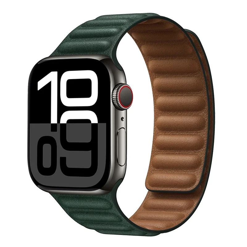 officiële website lederen band voor Apple Watch Band 45 mm 46 mm 42 mm 44 mm 40 mm magnetische lus link armband iWatch 49 mm 10 9 8 7 6