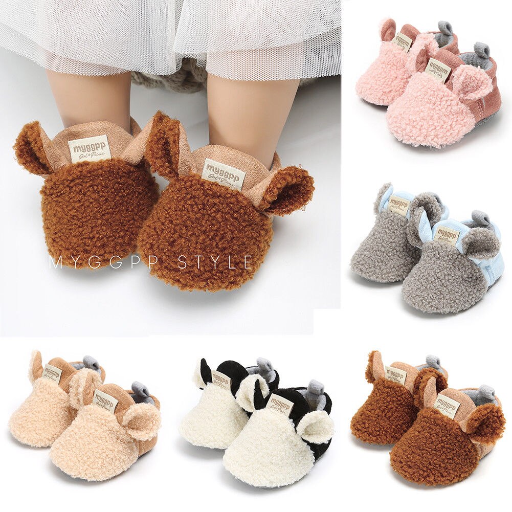 farfoot AU Toddler Girl snow Boots Shoes Newborn Baby Autumn Winter cotton Warm Soft Sole Plush Prewalker