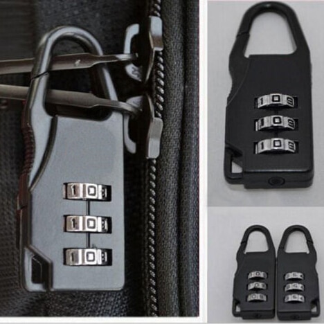 Resettable 3 Dial Digit Black Kleur Combinatie Koffer Bagage Wachtwoord Code Lock Hangslot Mode Dragen Top