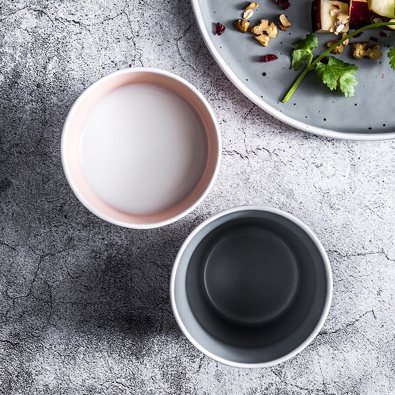 Nordic Minimalist Ceramics Coffee Cup Japanese-style Tea Kettle Couple Water Mug Glaze Point Container 400ml 10.5x8.8cm