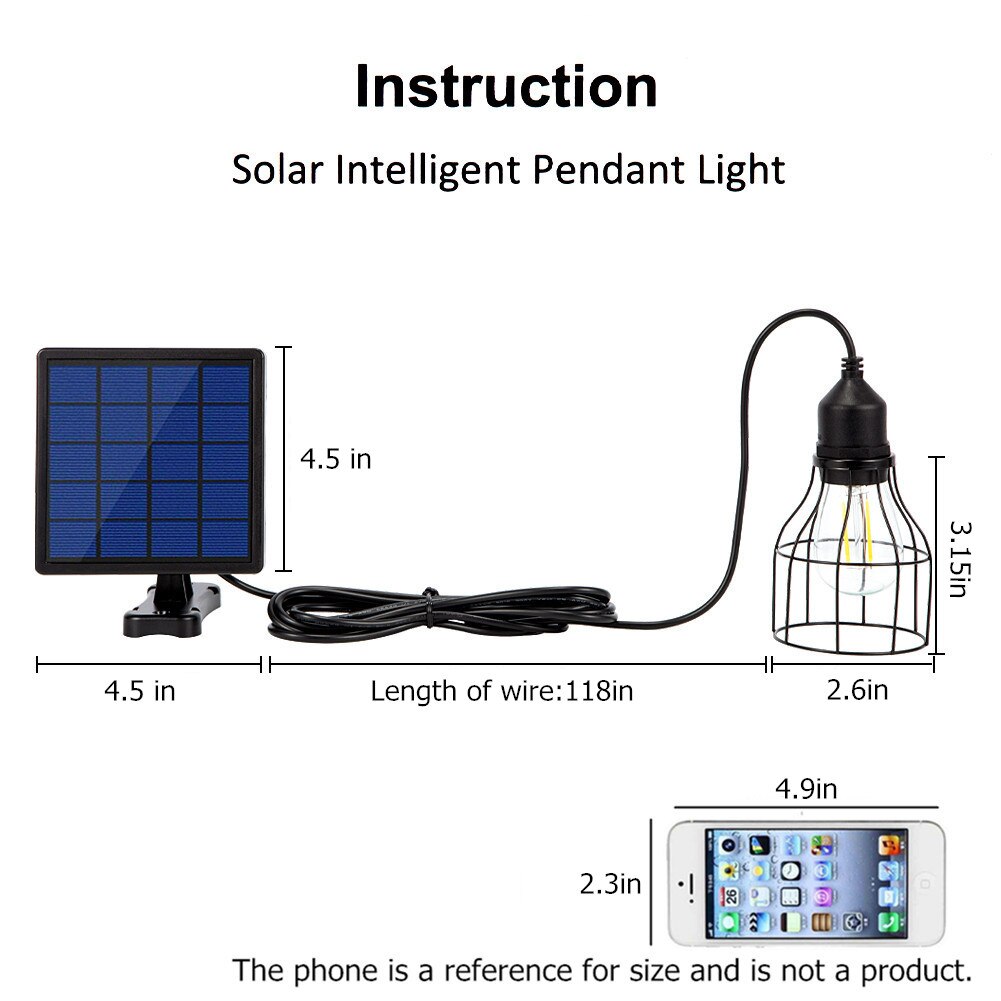 Ousam Led Solar Light Kroonluchter Opknoping Solar Lamp 3 Meter Snoer Traditionele Edison Lamp Opknoping Solar Tuin Licht