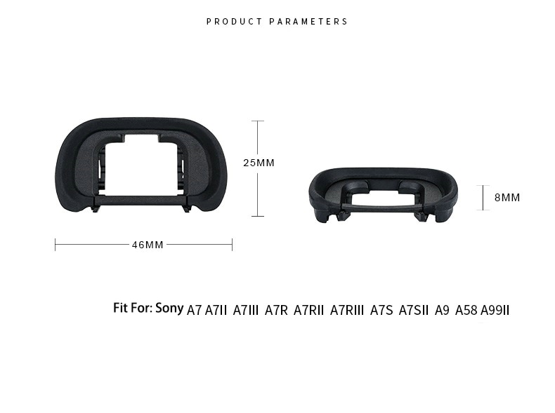 FDA-EP18 Sucher Auge Tasse FDAEP18 Okular für Sony A7R A7III A7M3 A7RII A7R2 A9 A7R3 A7RIV A7RM3 A7A58 A99M2 a7M2 A7S2