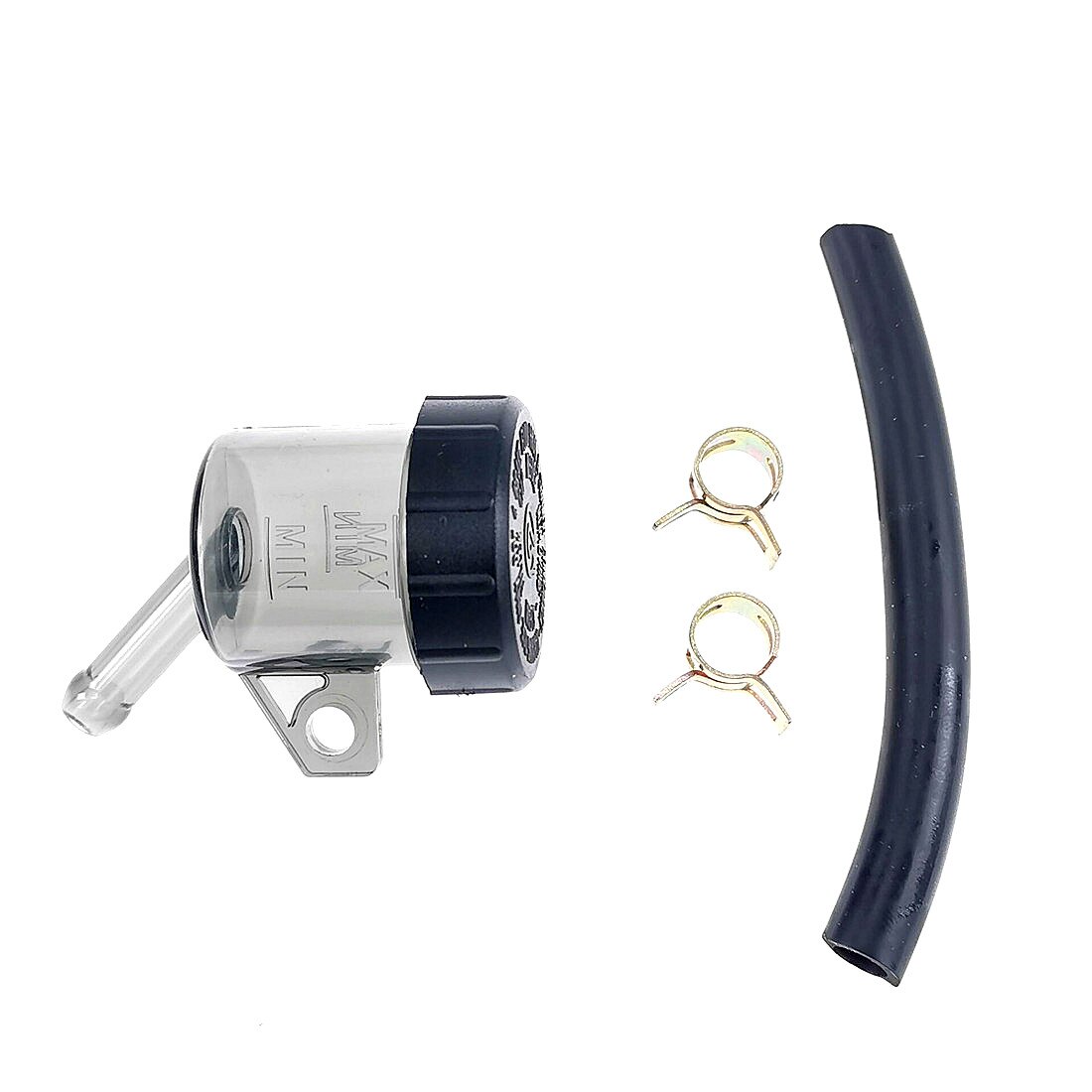 Motorcycle Brake Fluid Reservoir Rear Master Cylinder Tank Oil Cup with Pipe For Kawasaki/Honda/Suzuki/Yamaha/Triumph/Ducati