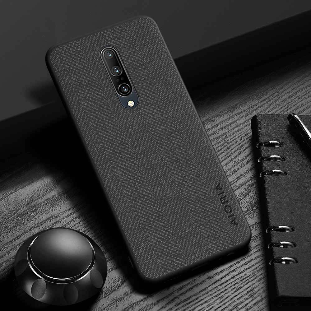 Case voor Oneplus 7 Pro 7T 7T Pro 6T Eenvoudig, lichtgewicht, duurzaam Lederen houder met houtnerf voor Oneplus 6