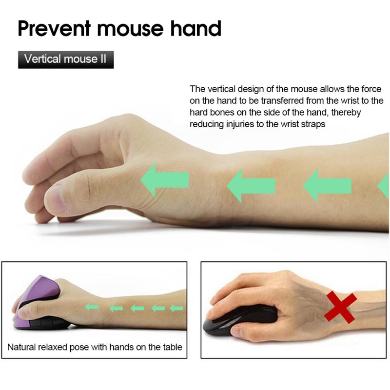 Newest Ergonomic USB Vertical Optical Mouse Wrist Healing For Computer PC Laptop support