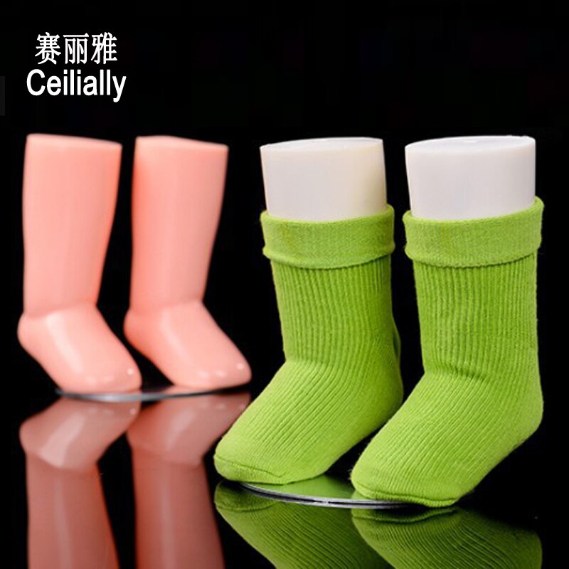 1 Pair White Color PE Mannequin Feet Baby Children Foot Display Mold 9cm Baby Child Mannequin Foot For Sock Display