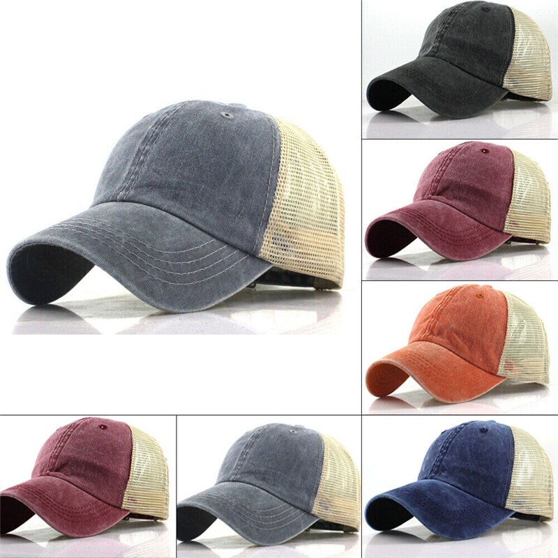 Unisex sport snapback pet mesh baseballpet heren dames verstelbare hardloopklep snel drogende petten zomer outdoor baseballpet