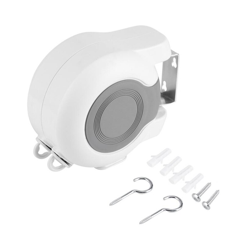 1 Retractable Rope Clothesline Indoor Outdoor Wall Mount Clothes Drying Rack Space Saving Washing Organizer Clothes Line