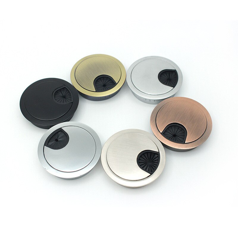 KK & FING-Cubierta de orificio para Cable de escritorio, Base de 50-80MM, ojal para mesa de escritorio de ordenador, puerto de Cable, cubierta de orificio para Cable, herrajes para muebles, 1 ud.