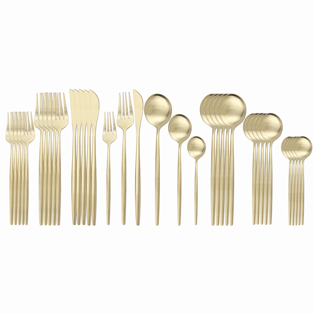 Dinnerware Set 36piece Blue Cutlery Set 18/10 Stainless Steel Dinner Set Knives Dessert Fork Spoon Tableware Kitchen Silverware: Champagne